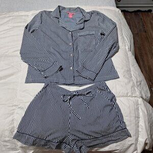 Isaac Mizrahi Navy Stripe Pajama Set